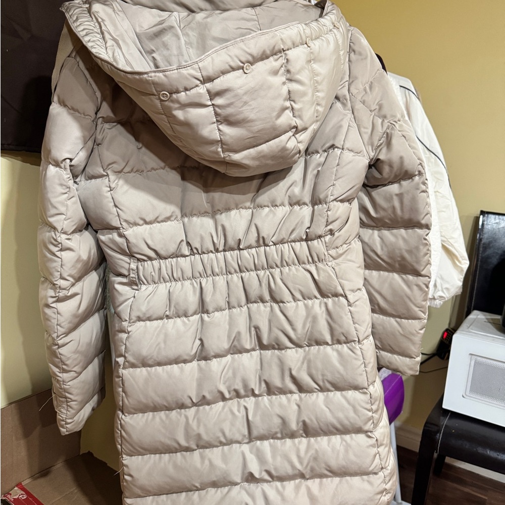 Zara Beige Hooded Puffer Coat - Picture 15 of 17